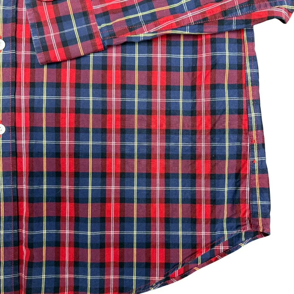 Men's J.‎ CREW Long Sleeve Button-Down Tartan Dress Shirt | Size L